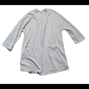 Anthropologie Donni Cardigan Womens Cardigan Sleeve Open Front Jacket OSFA Gray